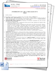 Informativa e consenso prestazioni ambulatoriali